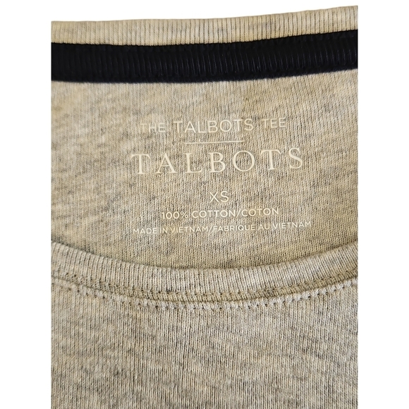 Talbots Women's Gray Tee Size XS - Picture 2 of 7